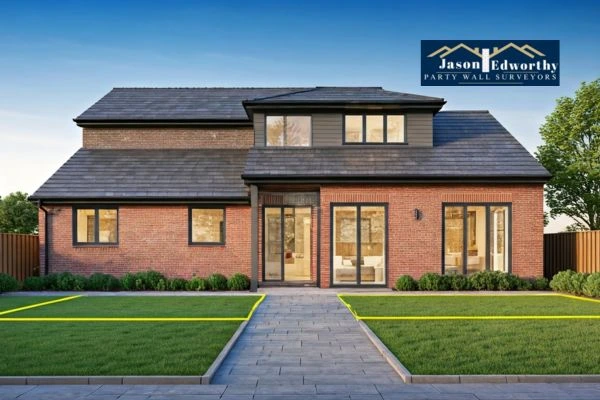 Home extension focusing on boundary line Wigston